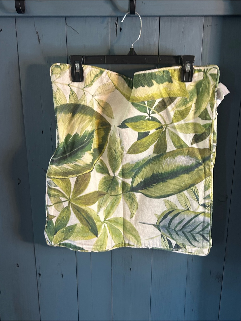 Pottery Barn 2023 Tropical Green Leaves Print Pillow Covers - Set of 2 | Organic